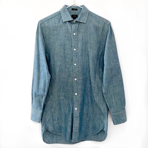 J. Crew Men’s Chambray Ludlow Shirt - Picture 1 of 6